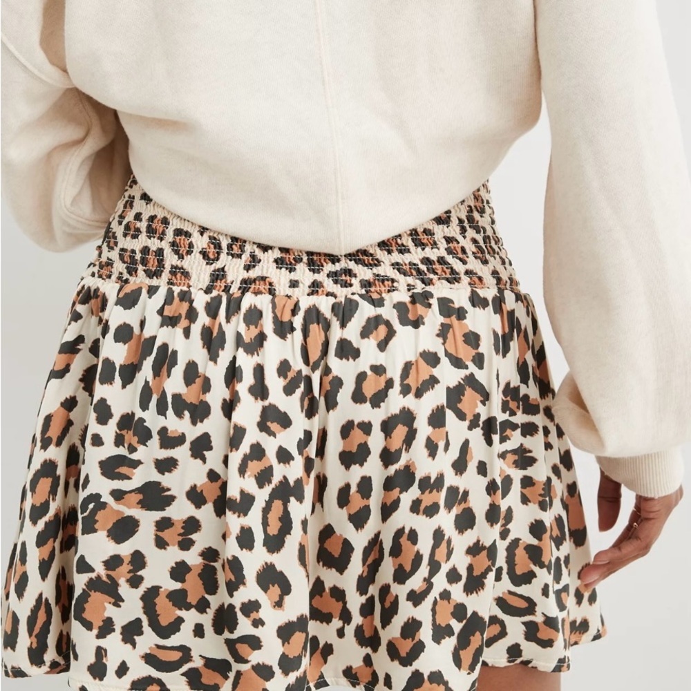 Aerie White Cream Skater Mini Skirt Pleated & Cropped Razorback ribbed tank set - Picture 3 of 10